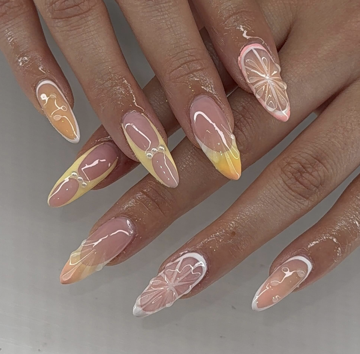 Custom nail set by Nailed By Jewelss — design 2